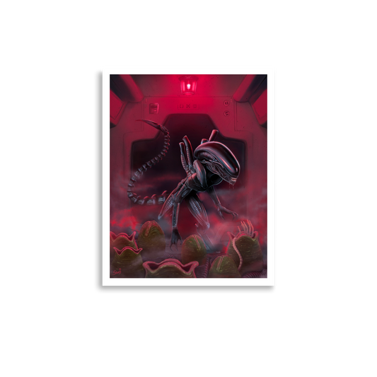 Xenomorph in Red Print (Semi-Gloss)