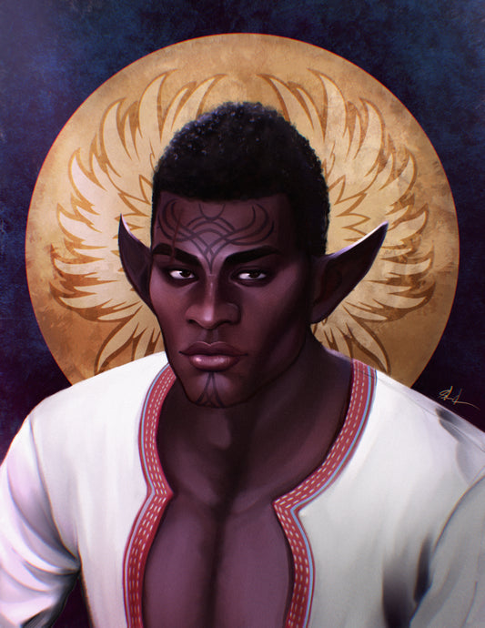 Davrin, The Grey Warden Print (Semi-Gloss)